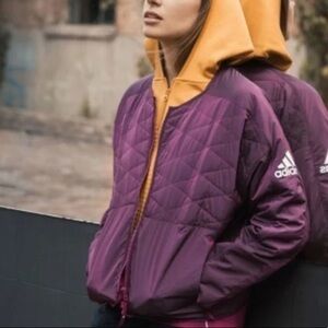 Adidas ZNE padded jacket, size XS, oversized fit but cropped, NWT